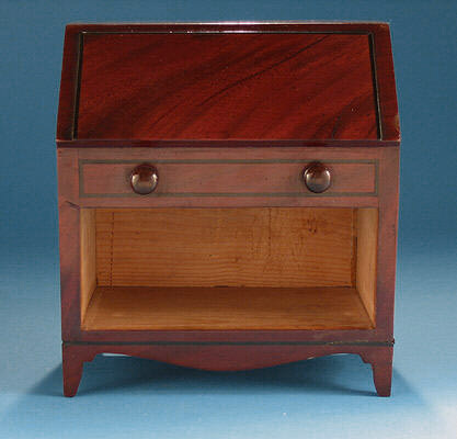 George III Mahogany Miniature Desk-Bank